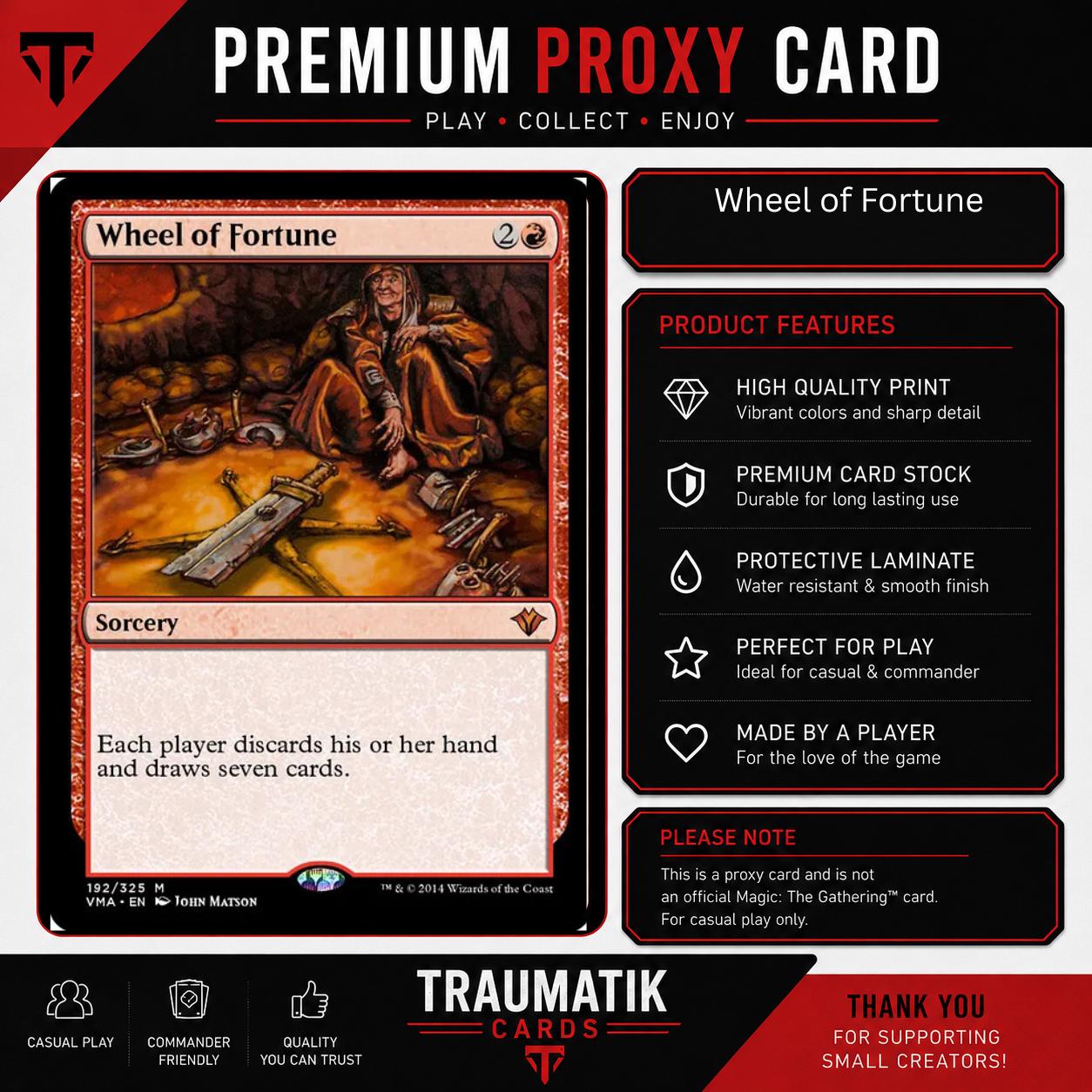 Wheel of Fortune Mtg Proxies - Etsy
