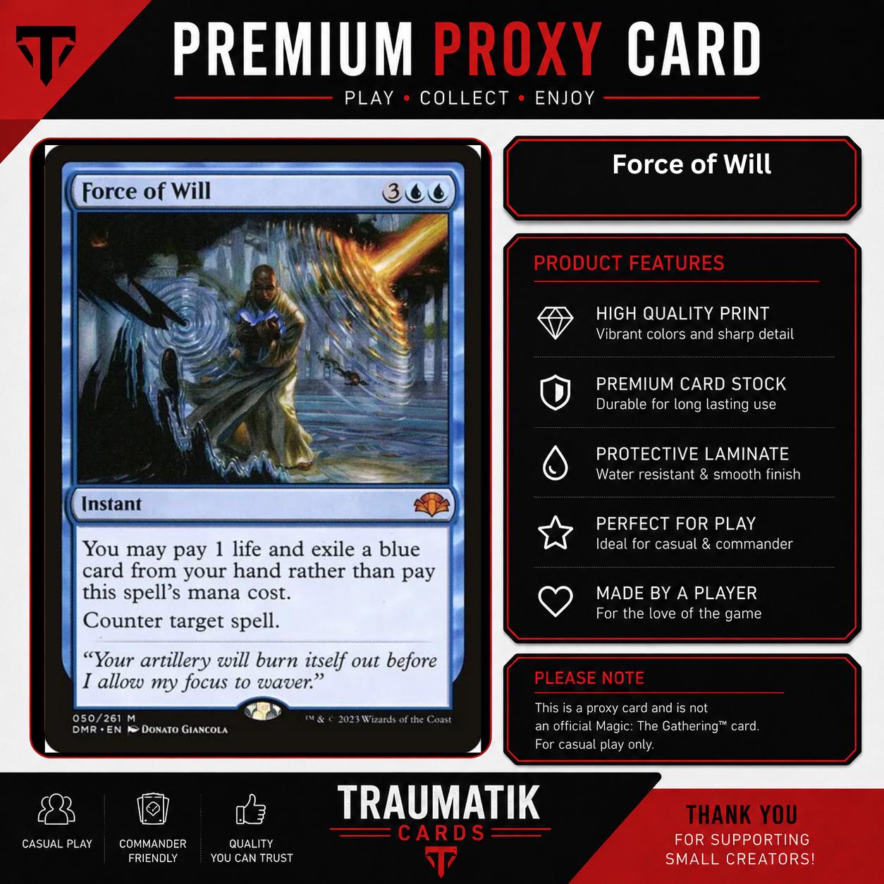 Force of Will Mtg - Etsy