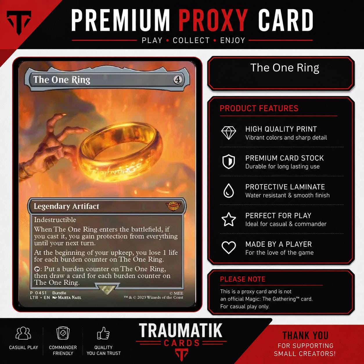 The One Ring Token Mtg - Etsy