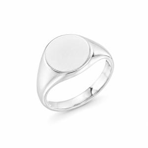 Round Signet Ring, 925 Serling Silver Handmade Minimalist Men's Jewelry, Gift For him
