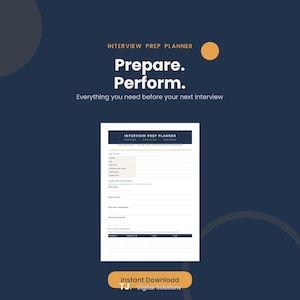Interview Prep Planner | STAR Method Worksheet, Question Bank (Digital Download)
