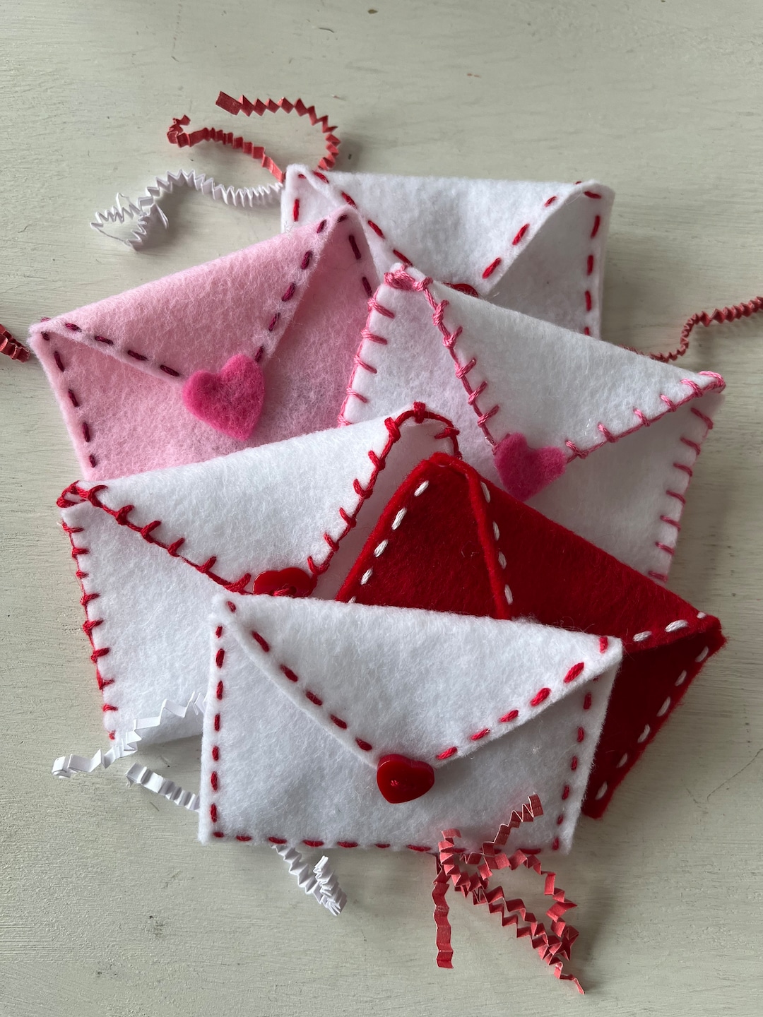 Felt Valentine Envelopes for Tiered Tray, Love Notes, Valentine Cards