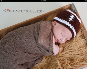Football hat for newborn baby photo prop