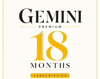 Piano Premium Gemini Pro di 18 mesi / Tutte le funzionalità AI / Ricerca approfondita • Generazione di immagini • Codifica • 5 TB di spazio di archiviazione
