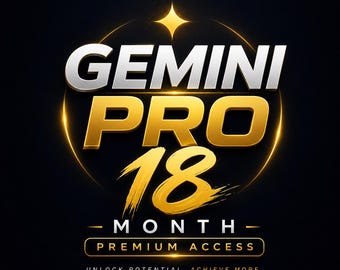 Gemini Pro 18 Month Subscription | Premium AI Access | AI Assistant Tools | Productivity & Creative AI | Digital Subscription