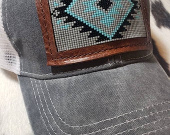native american beaded baseball caps for sale