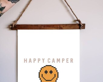 Happy Camper Printable *DIGITAL DOWNLOAD* Boys Room Print, Boys Room Decor, Playroom Printable Decor, Children's Printables