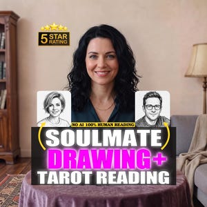Soulmate Drawing + Tarot Readings, Psychic Soulmate Reading, Future Husband Wife Partner