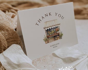 Farmers Market Thank You Notes: Flower Stand Cards (Set of 12 with Envelopes)