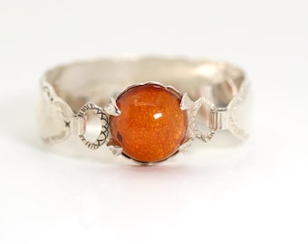Pulseira Deodat von Kleist em prata, âmbar, feita à mão em Worpswede, 835, L: 17,5 cm