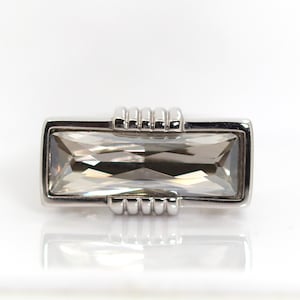 Pierre Lang Damen Ring Massiv versilbert Design Modern Elegant Baguette Gr. 62