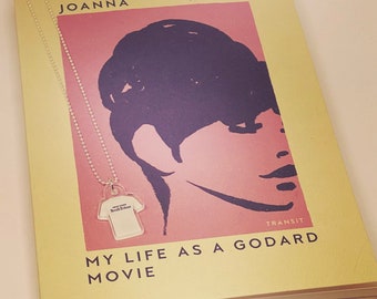 Pop culture necklace: Godard. Cinema. Jean Seberg’s white T-shirt from À bout de souffle. 60s style. Romantic gift for cinema lover.