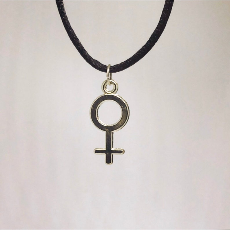 Venus female symbol pendant gender equality. Antique-silver | Etsy