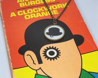 Bookish necklace:  Choodessny! A Clockwork Orange pendant. Kubrick. Cinema lover.