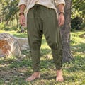 Medieval Lace Up Pants, Viking Pirate Harem Pants, Renaissance Costume Trousers, LARP Cosplay Pants for Men
