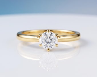Promise Ring, Solitaire Engagement Ring, Classic Solitaire Ring, Minimalist Ring, Everyday Ring, Gift for Her