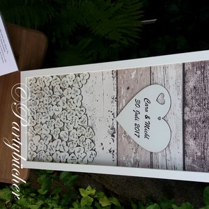Holzherz Gästebuch,Wedding tree,Hochzeitsgästebuchrahmen, geschenk zur Hochzeit, holzherzen, Gästebuch holz
