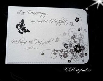 Guestbook for the wedding with designed back