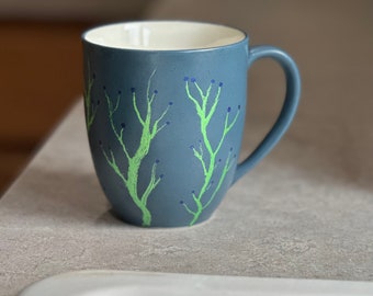 Springtime Mug - Hand-Painted & Upcycled