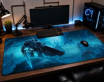 Lich King Frostmourne Sindragosa Icecrown Citadel Gaming Desk Mat (32x16 cali)