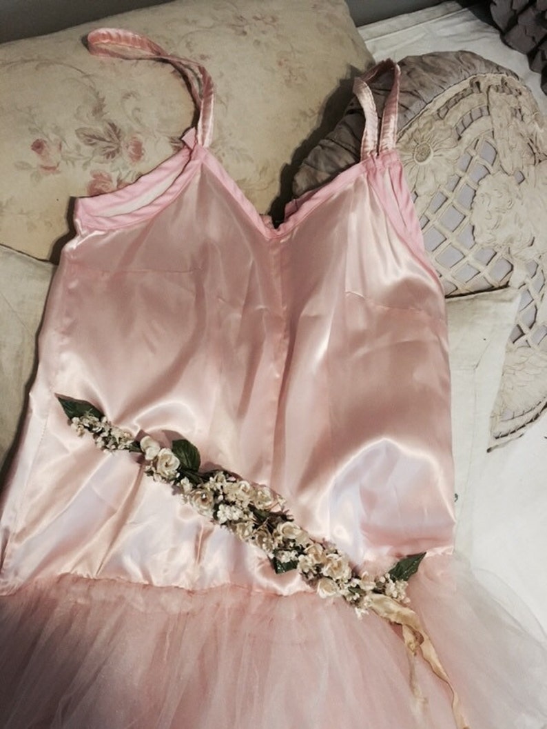 Vintage pink tulle millinery garland ballet tutu ballerina Etsy