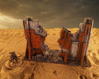 Ruinierte Industrieanlage des Weltraumimperiums | 28-mm-Gelände für Science-Fiction-Tabletop-Spiele