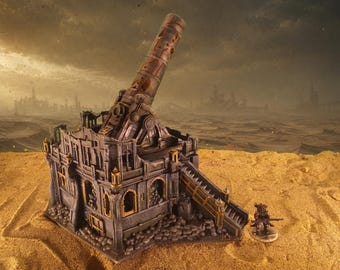 Imperiale planetare Verteidigungskanone im Weltraum | 28 mm Sci-Fi-Wargame-Gelände (ABS-GF)