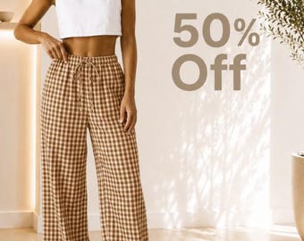 Elastic Wide Pants Pattern | Palazzo Pants Sewing Pattern for Women | Pants Pattern | Women Sewing Pattern | Women Palazzo Pants Trousers