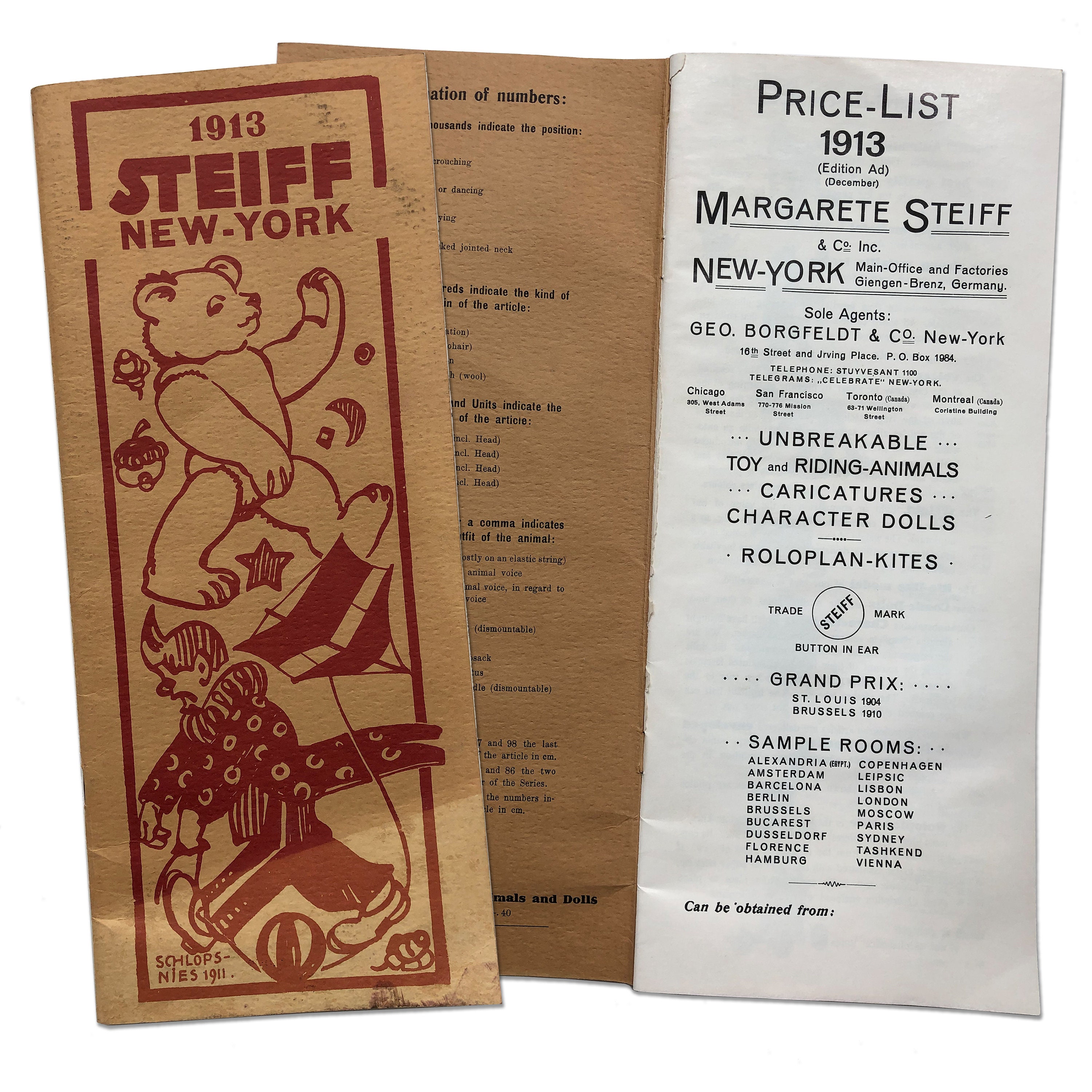 1913 Steiff Toys New York Price List Catalog Etsy Canada