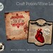 Elixir of Life &amp; Love Potion Halloween Potion or Wine Bottle Label - Etsy