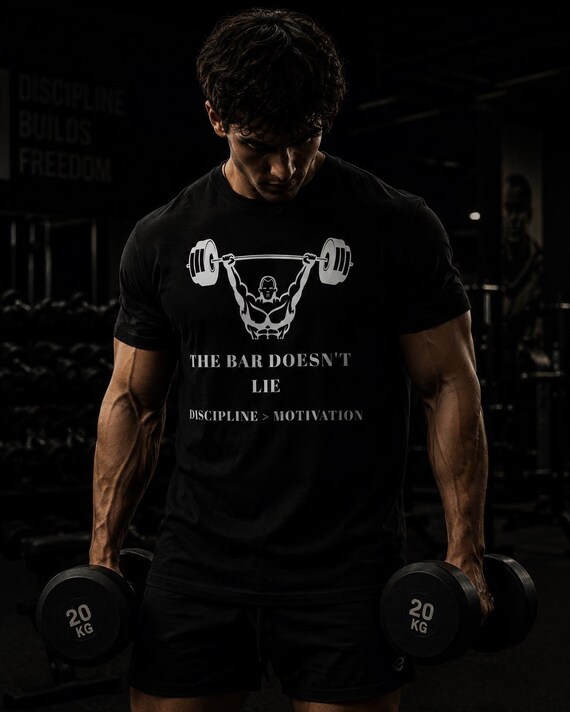 Discipline Gym T-Shirt Motivational Workout Unisex Fitness Bodybuilding