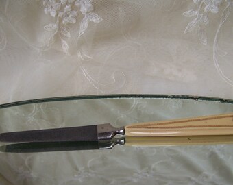 Vintage Celluloid Nail File.Vintage French Ivory Nail File.Boudoir Decor.Celluloid Fingernail File.Art Deco Decor.Free Shipping U.S.