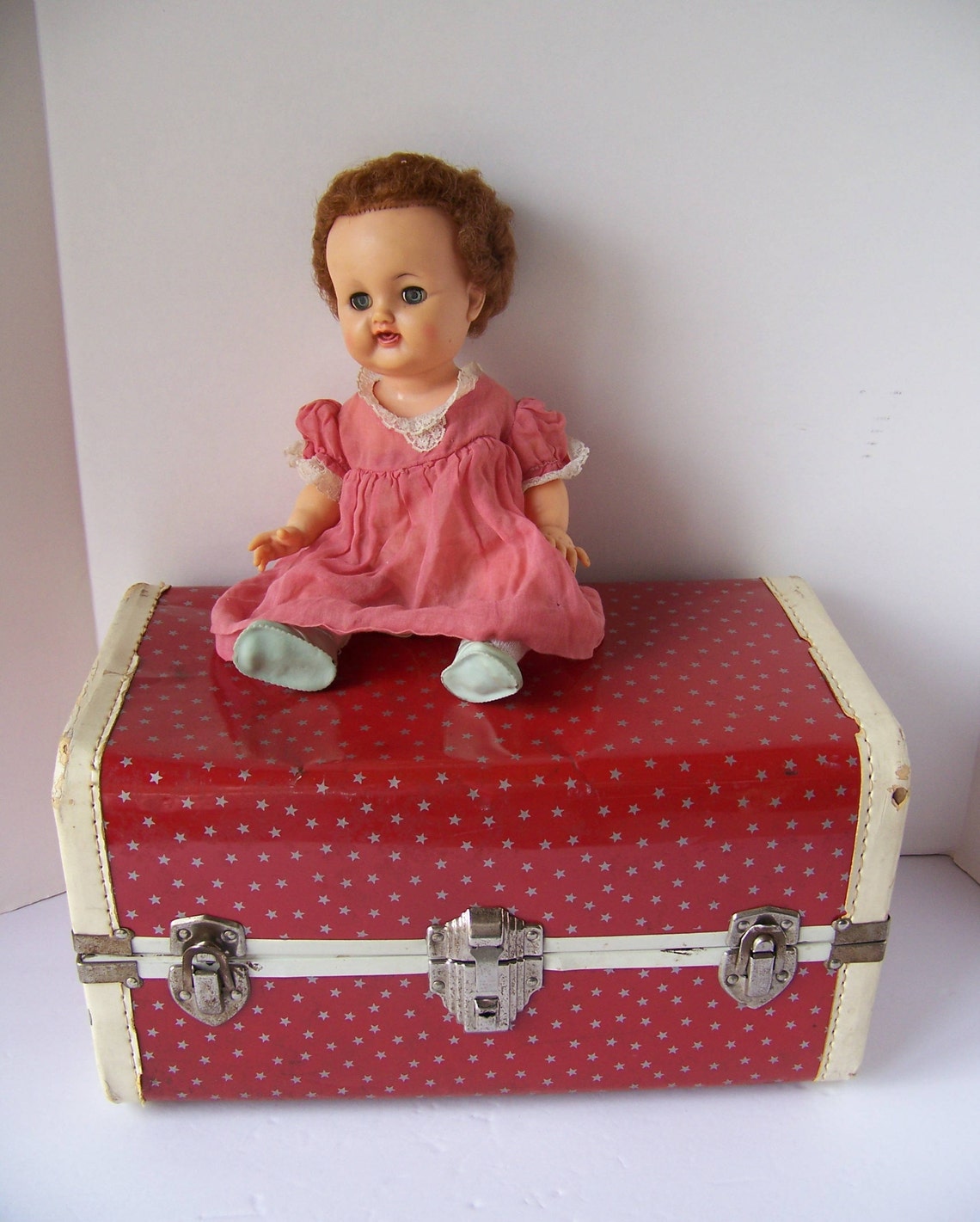 Vintage Red Doll Case.Retro Doll Carrying Case.Vintage Doll Etsy