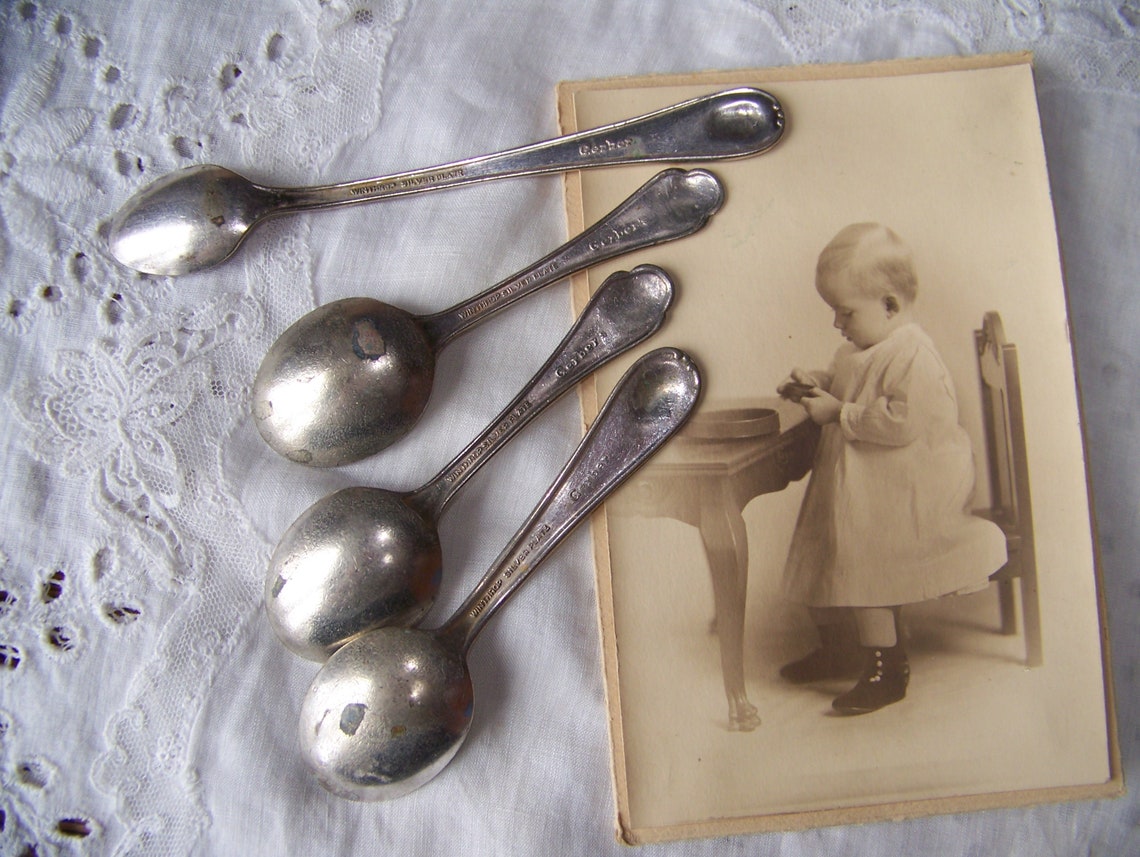 Vintage Gerber Baby Spoons set of 4 Vintage Gerber Etsy