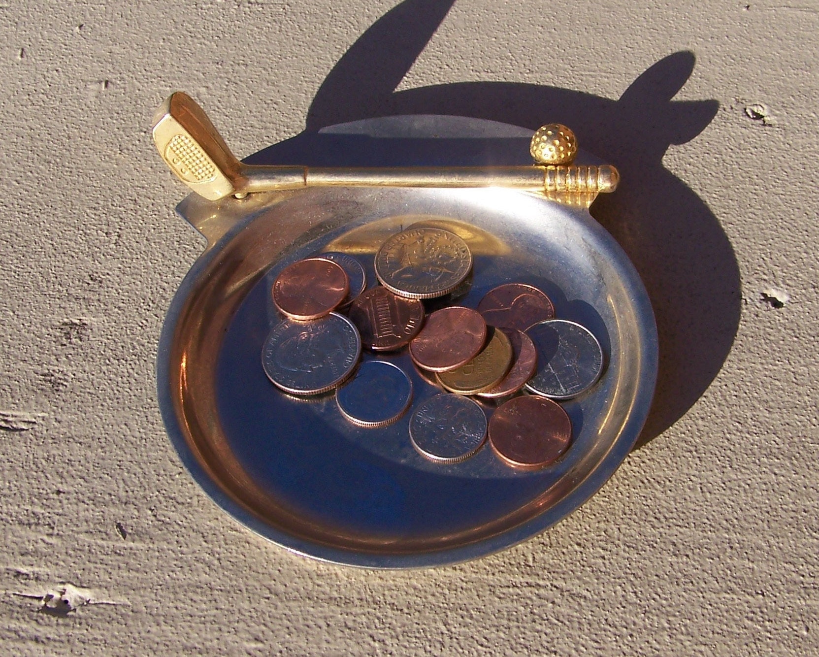 Vintage Pocket Change Holder.Vintage Pocket Change Tray.Brass | Etsy