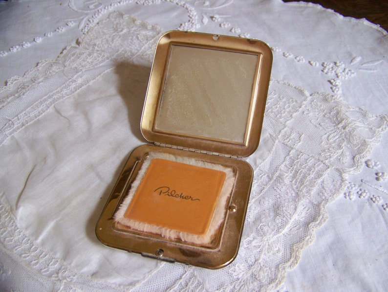 Vintage Pilcher Compact with Mirror and Original Powder and Etsy