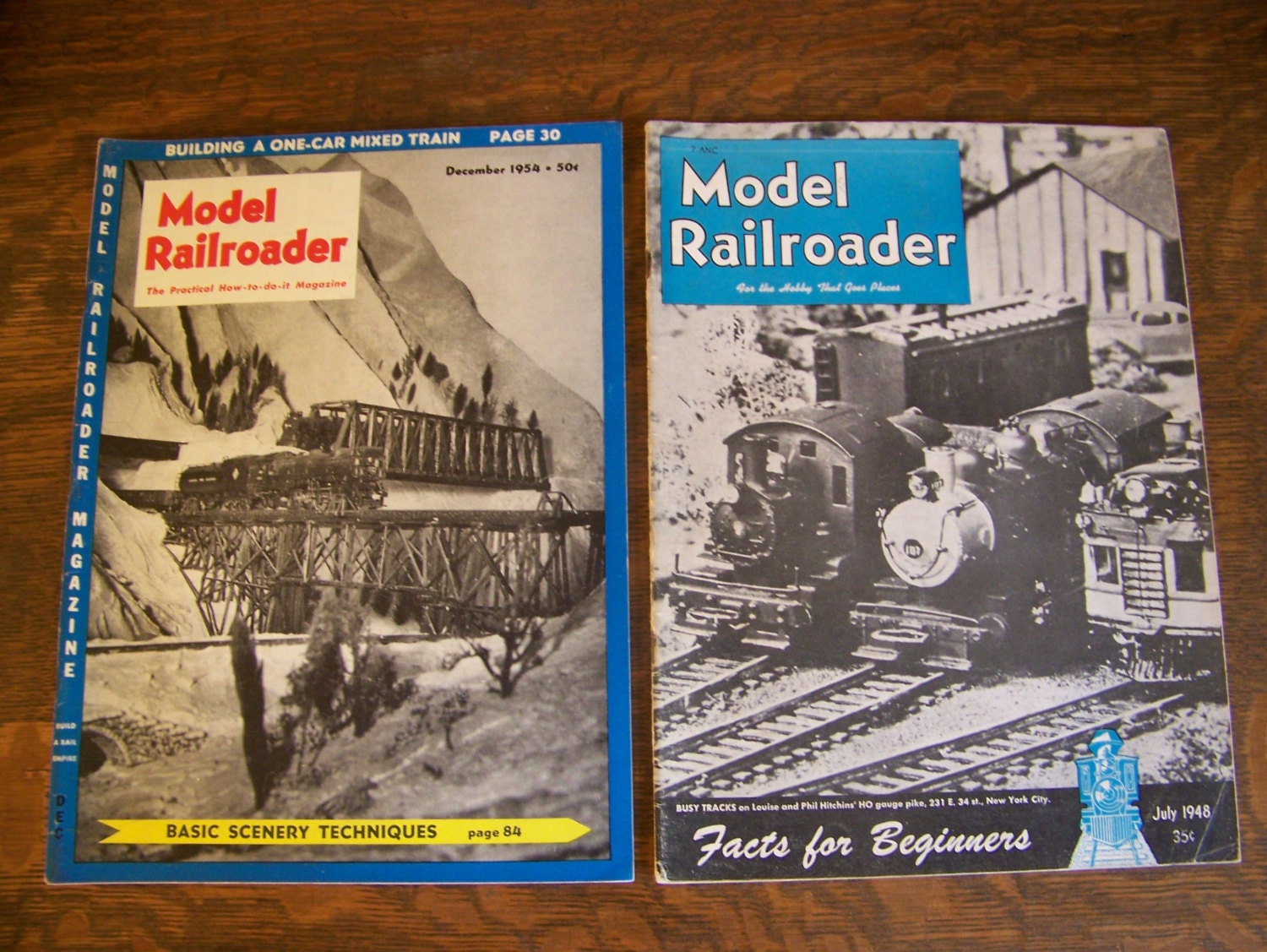 Vintage Model Railroader Magazines set of 2.1954&1948.Model Etsy