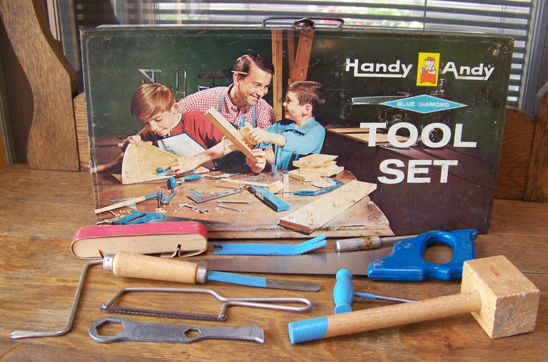 vintage toy tool box