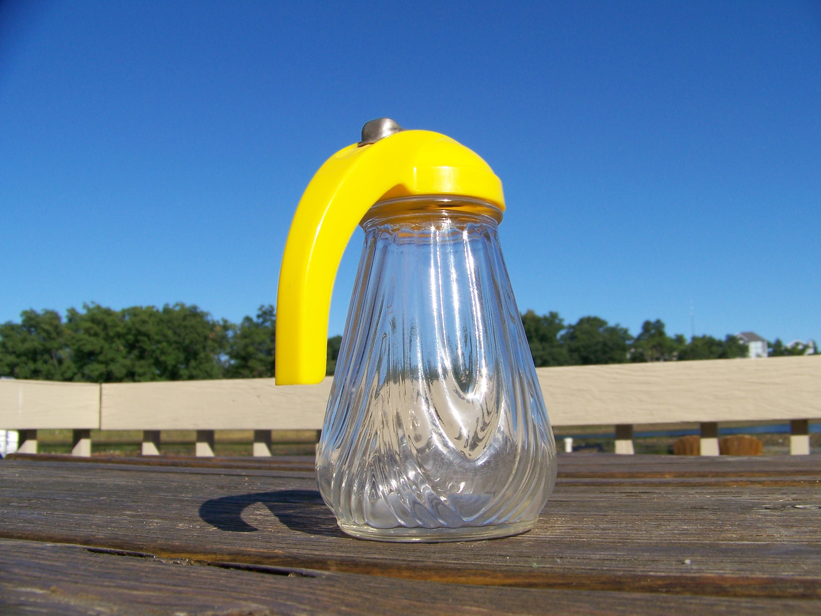 kitchen light vintage syrup dispenser