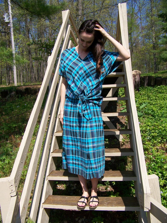 Vintage Gaucho Outfit Size Medium.Vintage Blue Pla