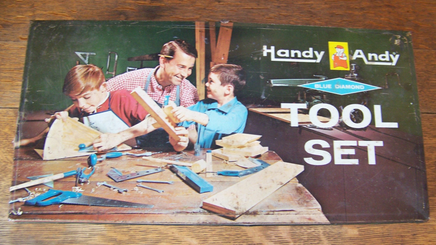 Vintage Handy Andy Toy Tool Box Set with Tools.Vintage Handy Etsy