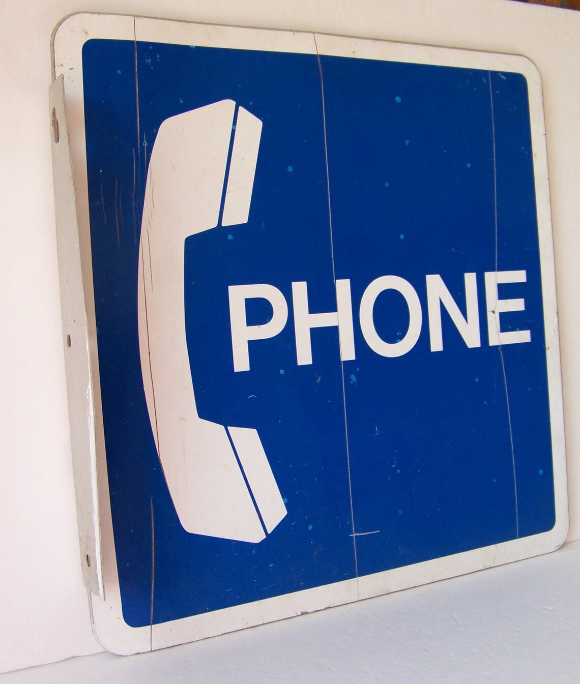 Vintage Phone Booth Sign.Metal Blue Telephone Booth Sign.Pay | Etsy