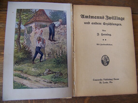 Antique German Bookchildrens German Bookillustratedprinted In Germanf Henninggerman Languageantique Childs Bookmade In Germany - 
