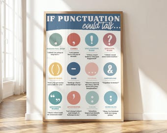 Punctuation Classroom Poster | Grammar Anchor Chart (Digital Download)