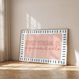 Everything Is Figureoutable Poster | Boho Growth Mindset Classroom Decor (Digital Download)