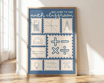 Welcome to Our Math Classroom Printable Poster | Math Classroom Decor | High School Math Wall Art | Digital Download