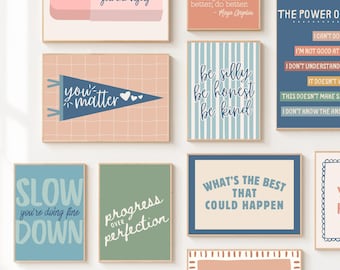 Motivational Classroom Posters Bundle | Printable Classroom Decor | Growth Mindset Wall Art | Digital Download