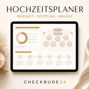Digitaler Hochzeitsplaner DE+EN Interactive Offline Organizer | Budget, Sitzplan & Ablauf | No Subscription