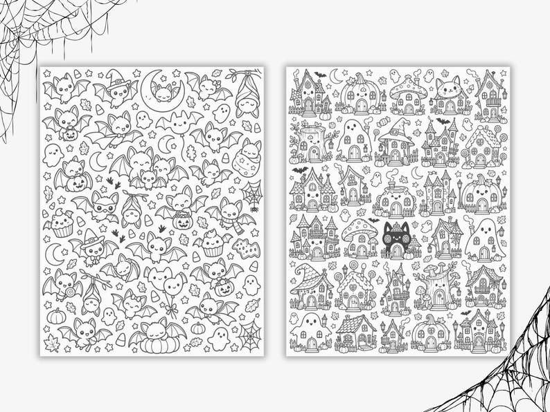Halloween Doodle Tracing Coloring Book Printable PDF for Kids & Adults ...
