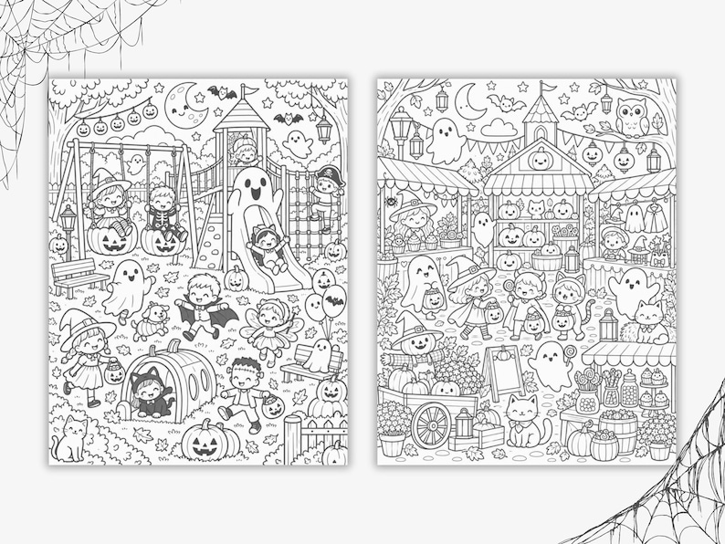 Halloween Doodle Tracing Coloring Book Printable PDF for Kids & Adults ...